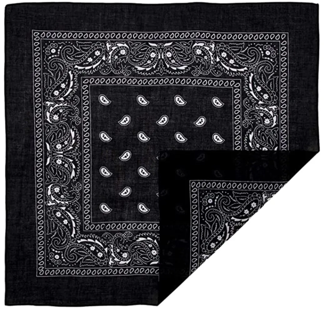 120 ct 100% Cotton Paisley Bandana - Pack of 120