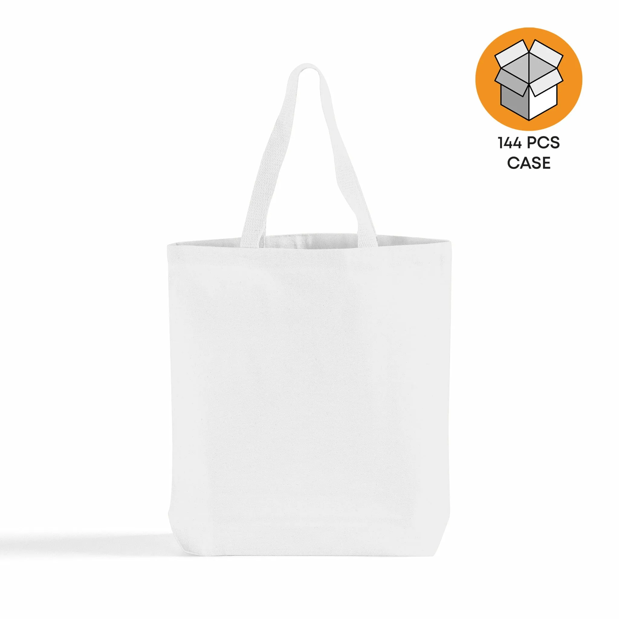 144 ct High Quality Promotional Canvas Tote Bags w/Gusset - By Case