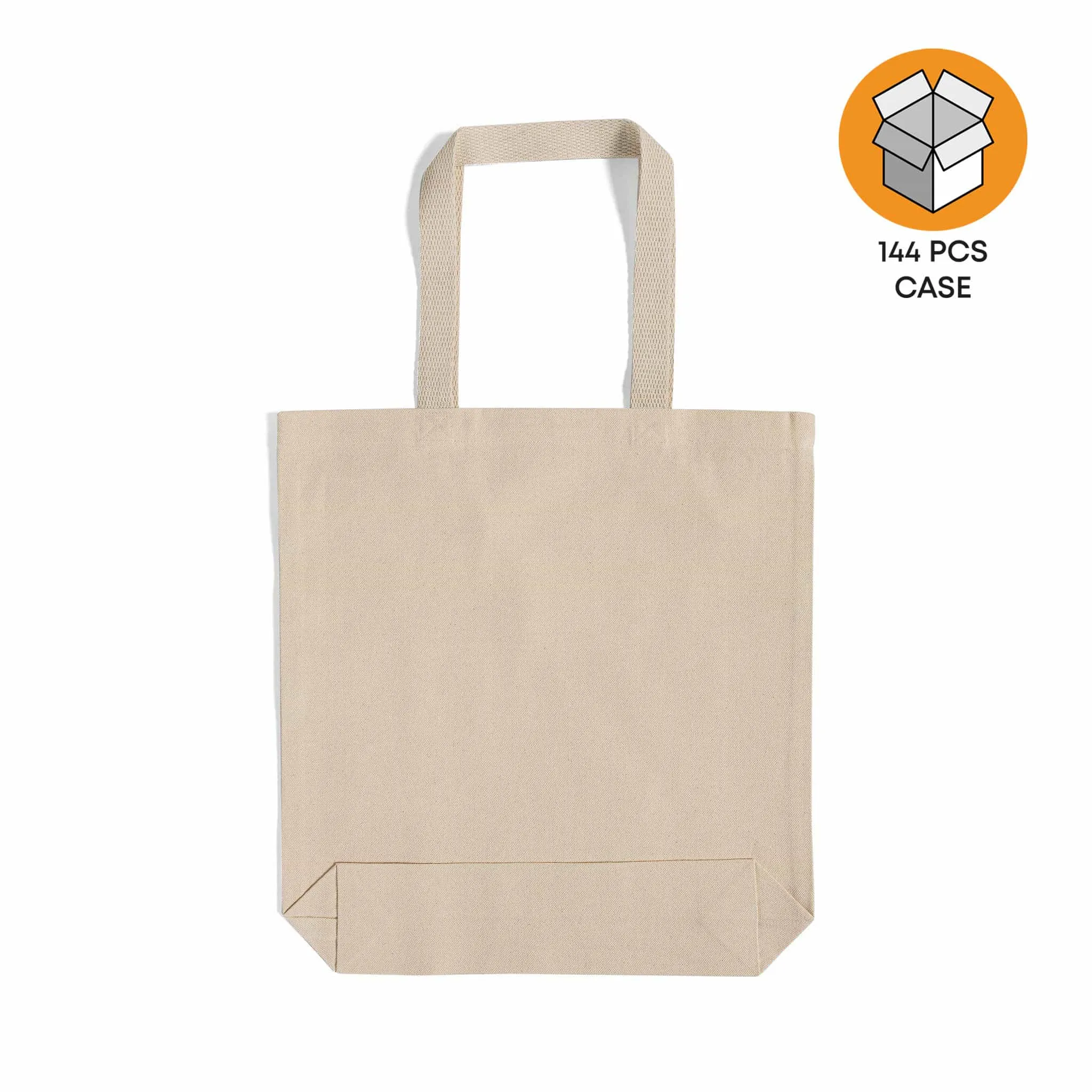 144 ct High Quality Promotional Canvas Tote Bags w/Gusset - By Case