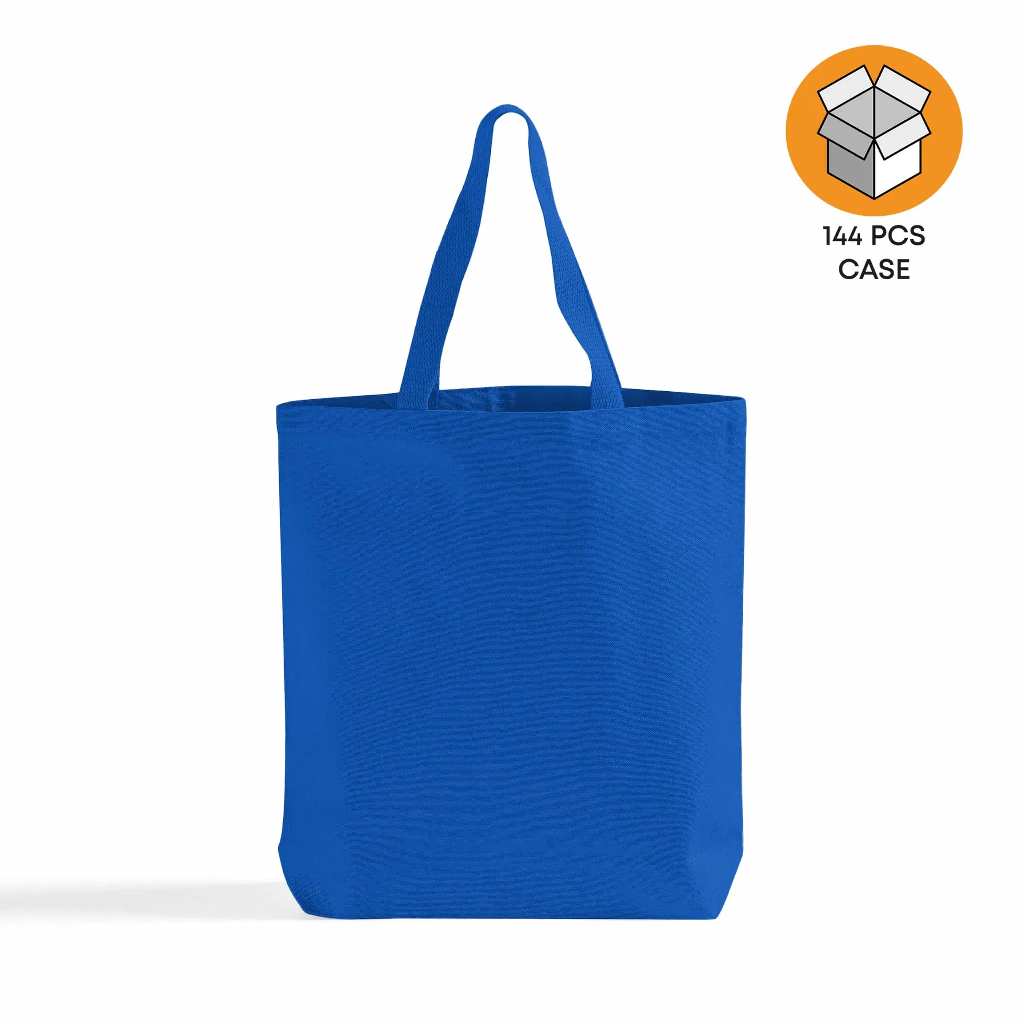 144 ct High Quality Promotional Canvas Tote Bags w/Gusset - By Case