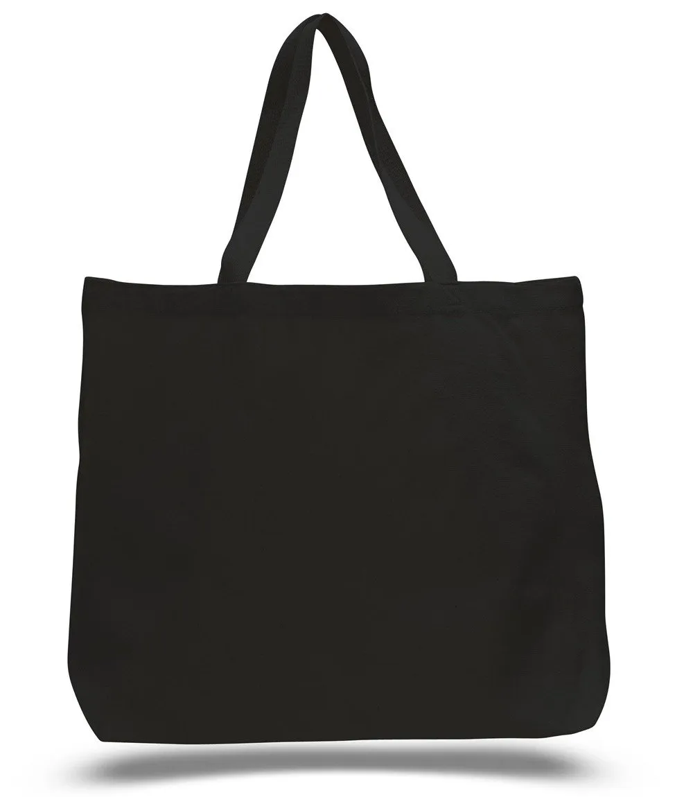 96 ct Large Canvas Wholesale Tote Bag with Long Web Handles - By Case