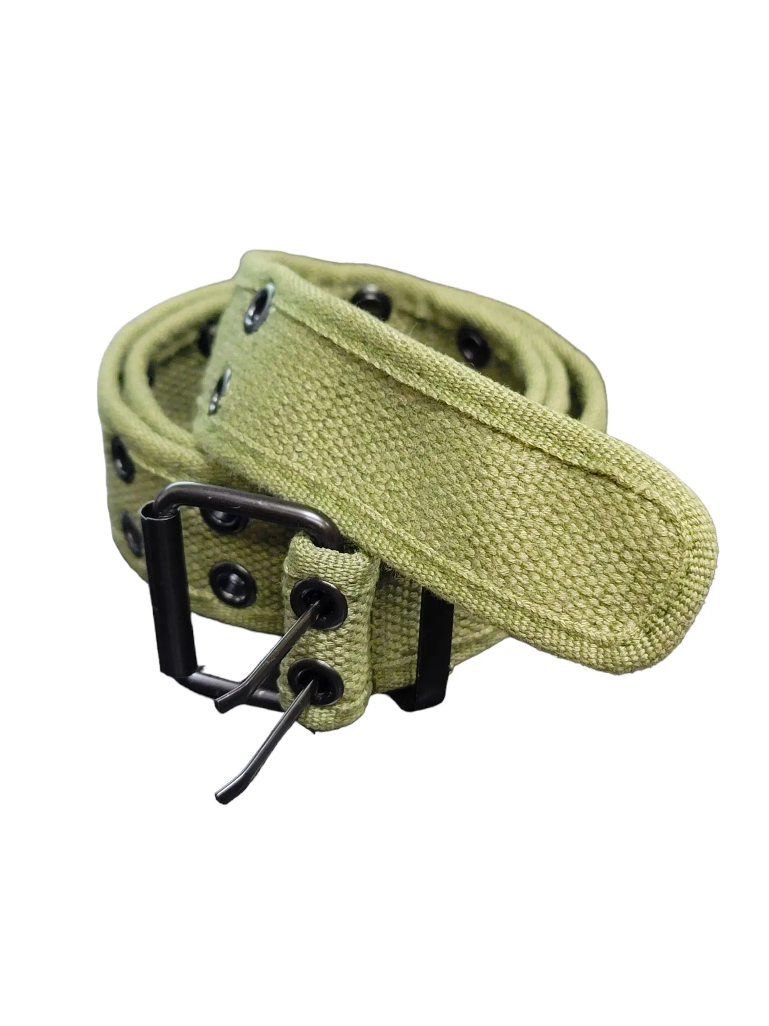 Army Green Fabric Grommet Belt