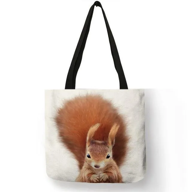 Baby Animals Canvas Tote Bag Collection