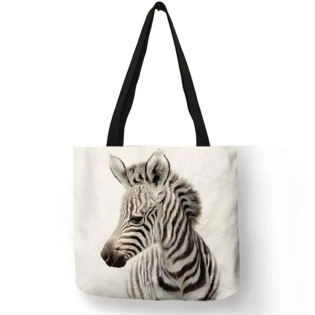 Baby Animals Canvas Tote Bag Collection