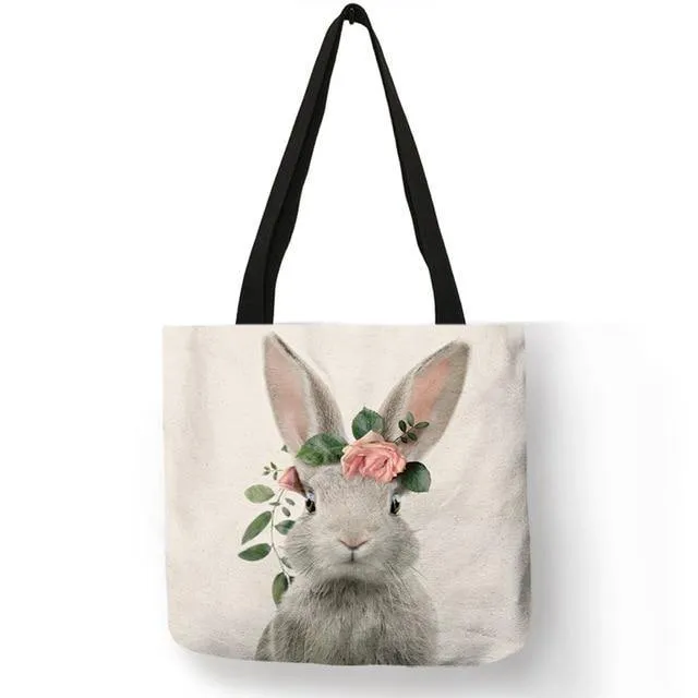 Baby Animals Canvas Tote Bag Collection