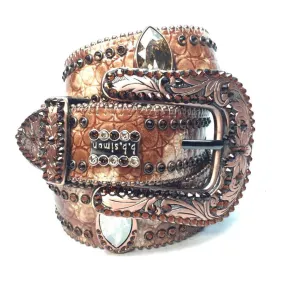 b.b. Simon 'Caramel Candy' Crystal Belt