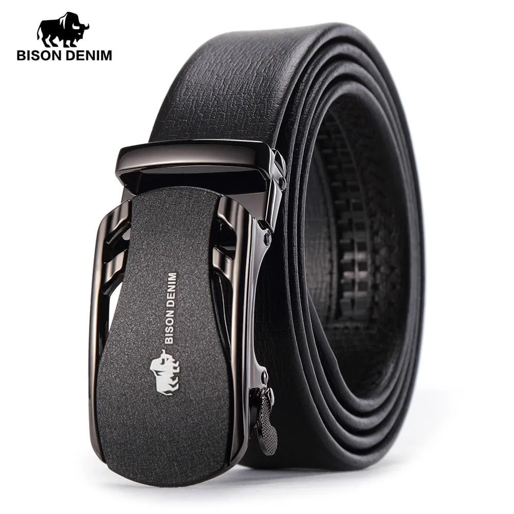 BISON DENIM Genuine Leather Belt For Men