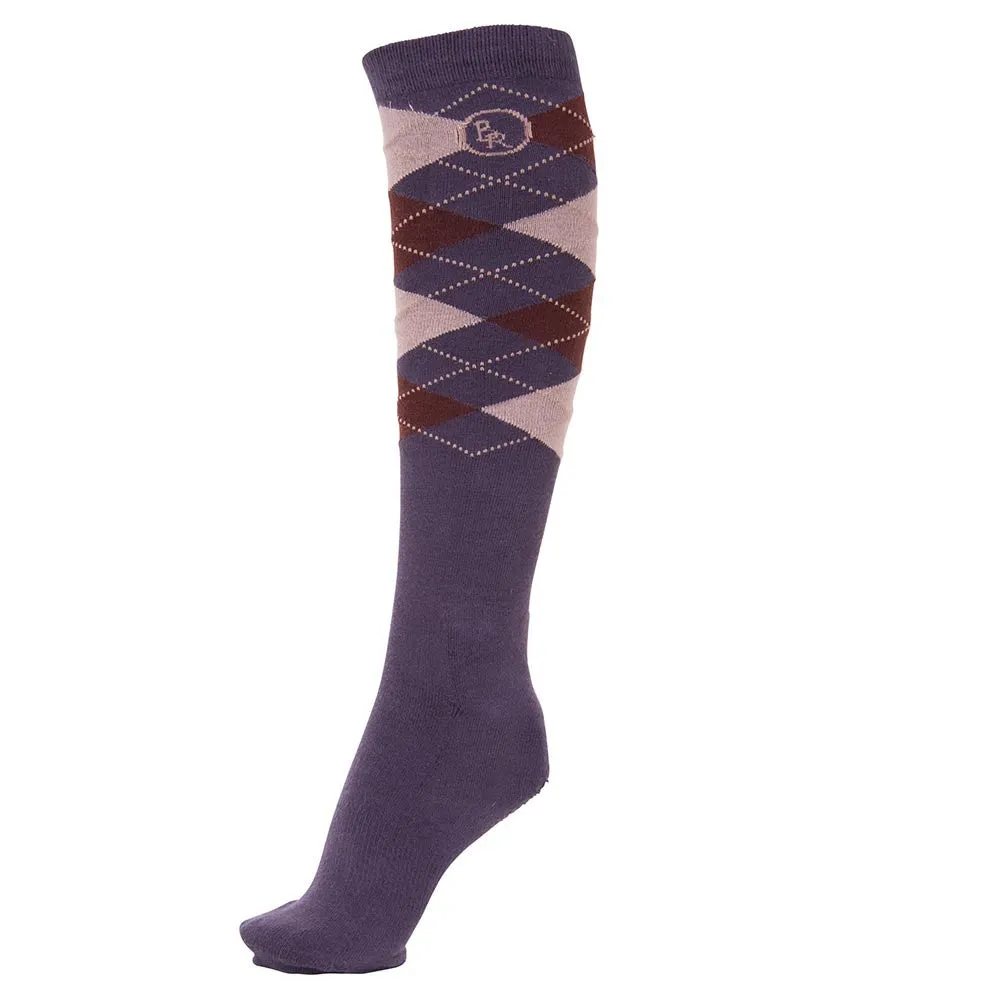 BR Scott Classic Check Riding Socks - Women's