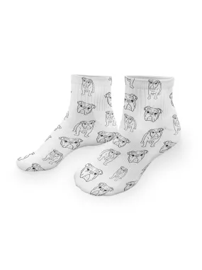 British Bulldog Ankle Socks