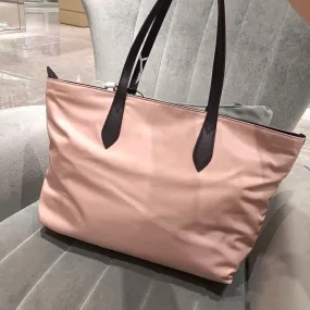 Burberry  Small Rose Beige Logo Branded Nylon Tote Bag