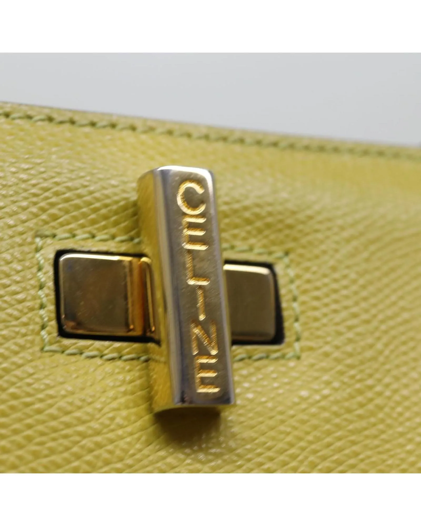 CELINE Trio Bag in Yellow Leather