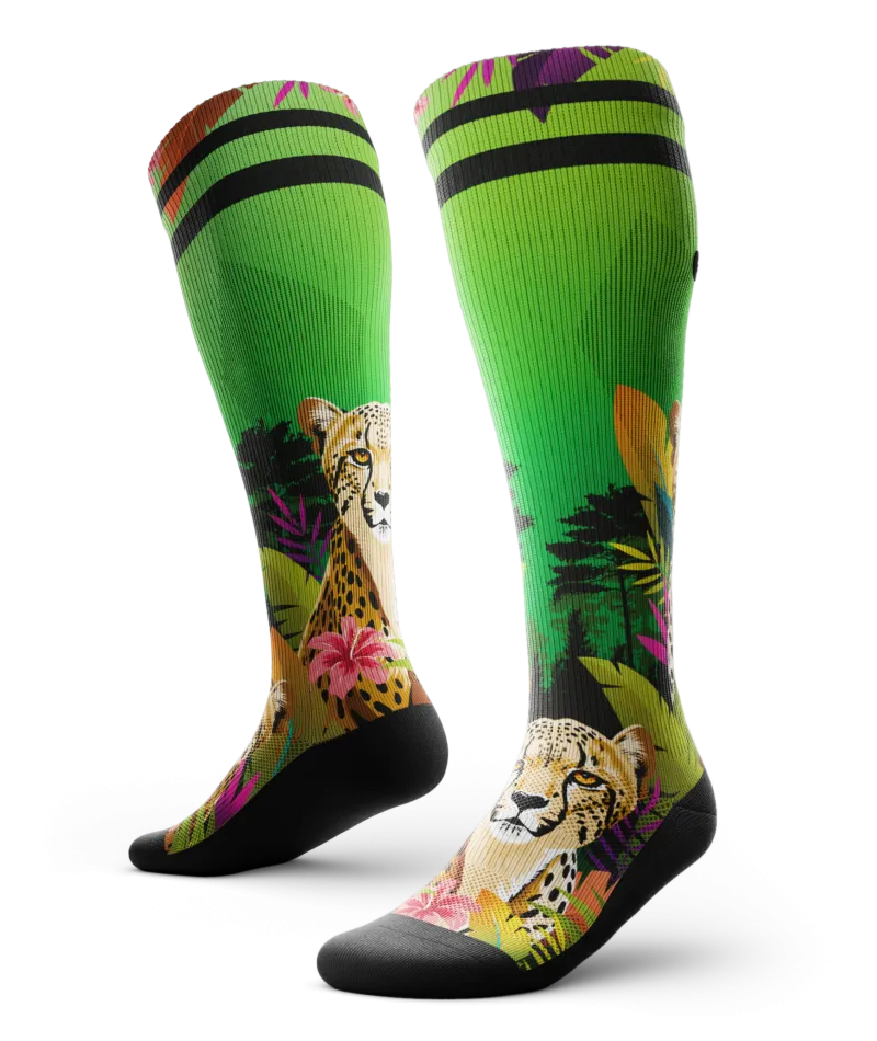 Cheetah Knee High Compression Socks