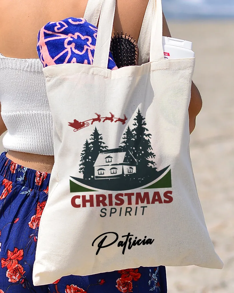 Christmas Spirit Tote Bag - Christmas Bags