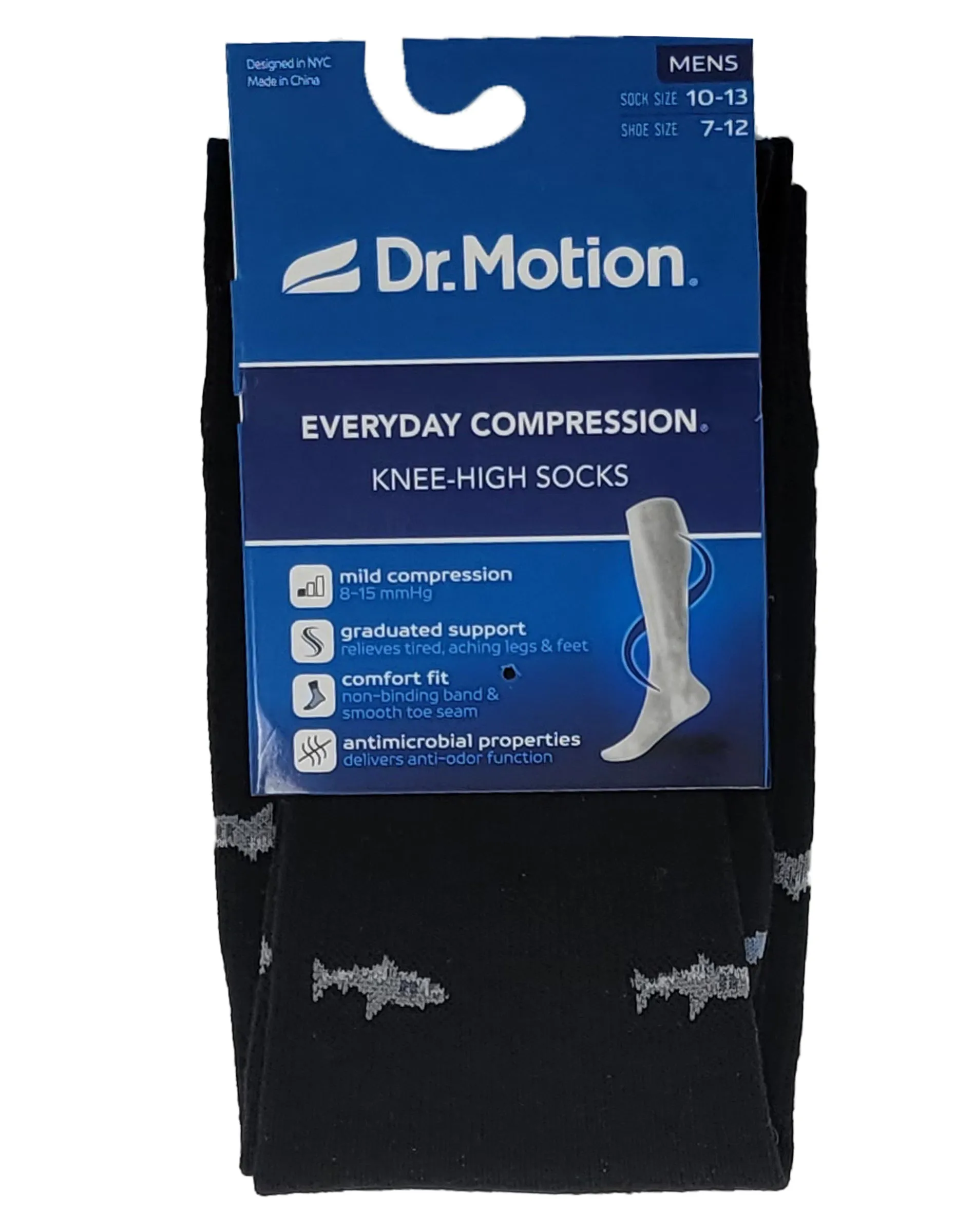 Compression Knee High Socks | Dr. Motion | Men's Assorted Print (3 Pairs)