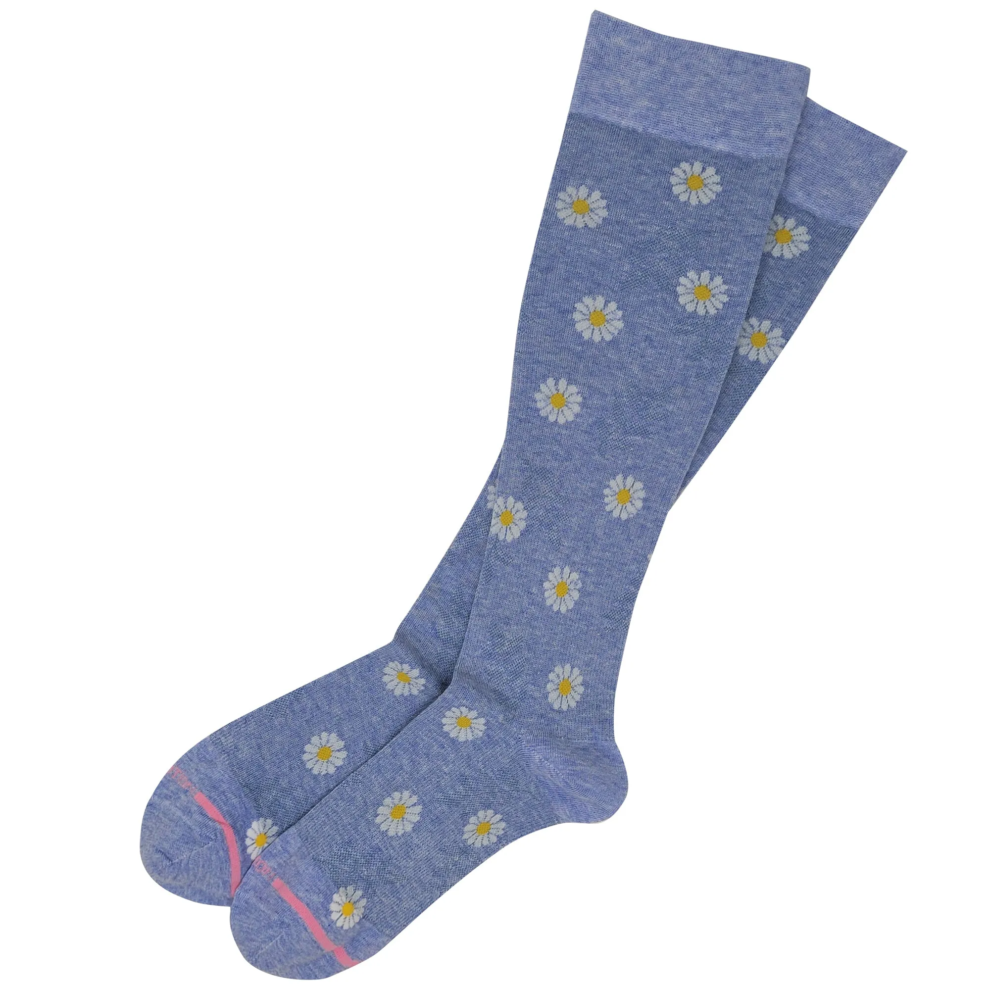 Compression Knee High Socks for women | Daisy Flowers