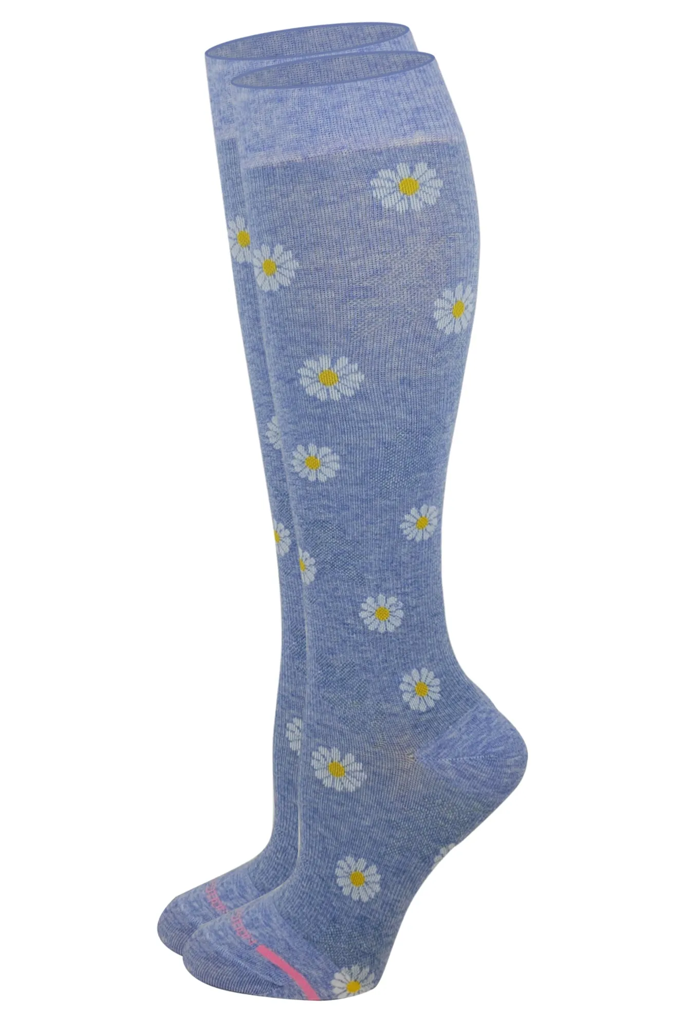 Compression Knee High Socks for women | Daisy Flowers