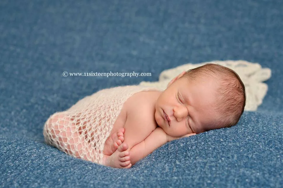 Cream Mohair Knit Baby Wrap