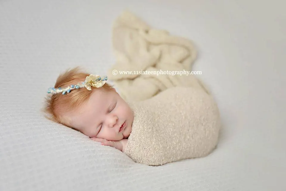 Cream Stretch Knit Baby Wrap