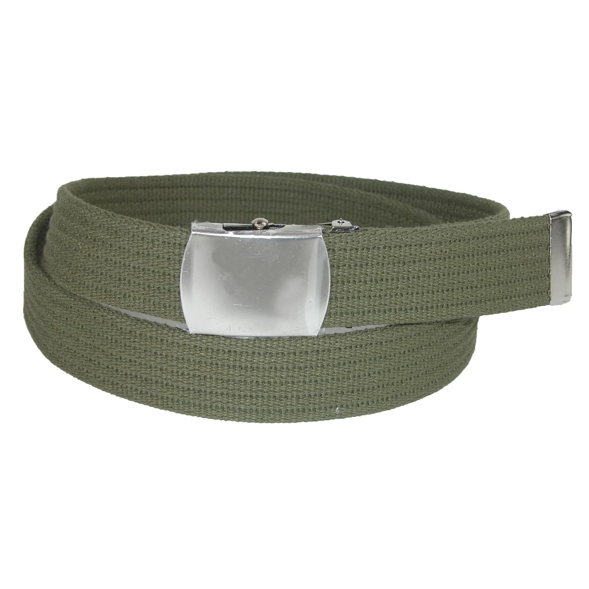 CTM® Big & Tall Ribbed Fabric Belt with Nickel Buckle