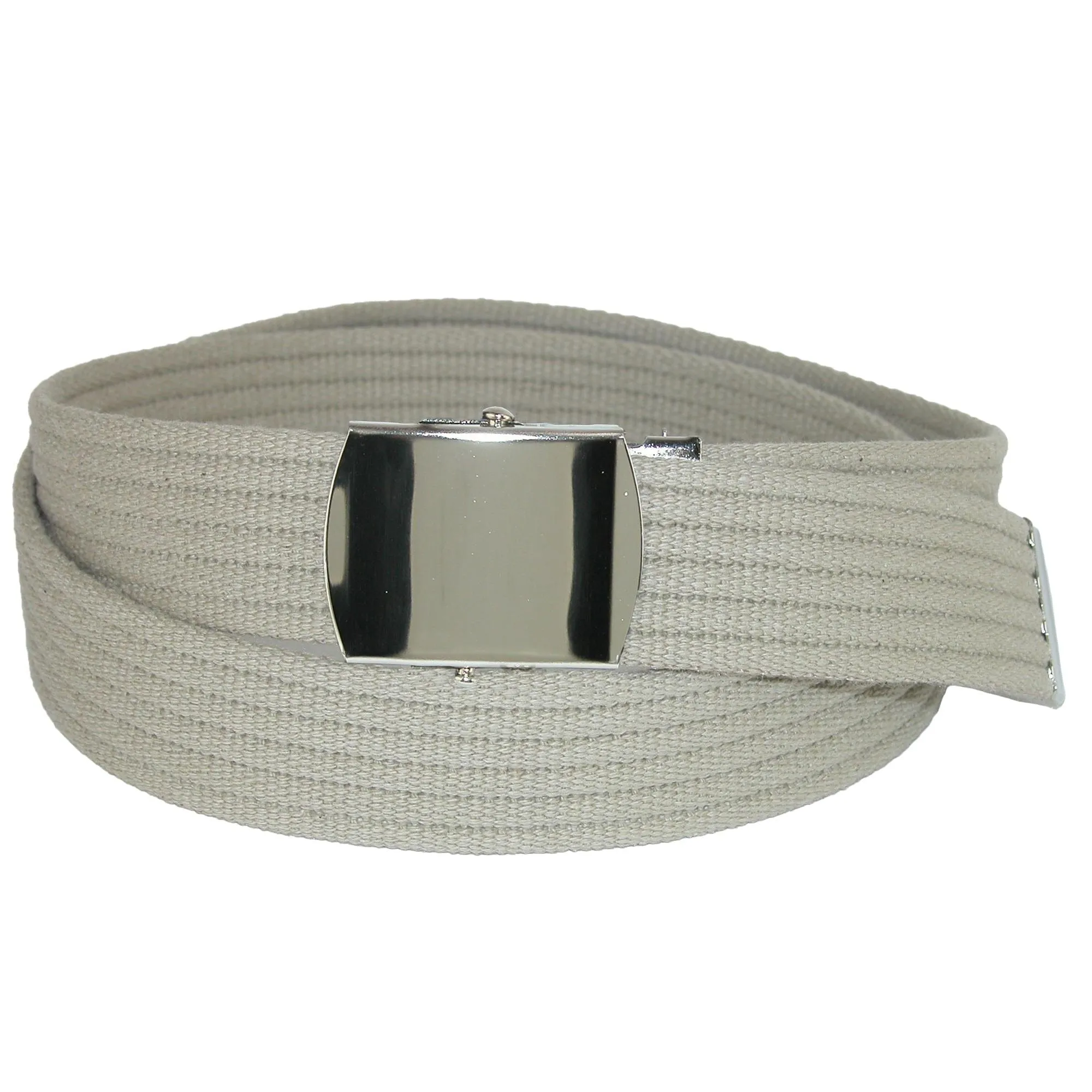 CTM® Big & Tall Ribbed Fabric Belt with Nickel Buckle