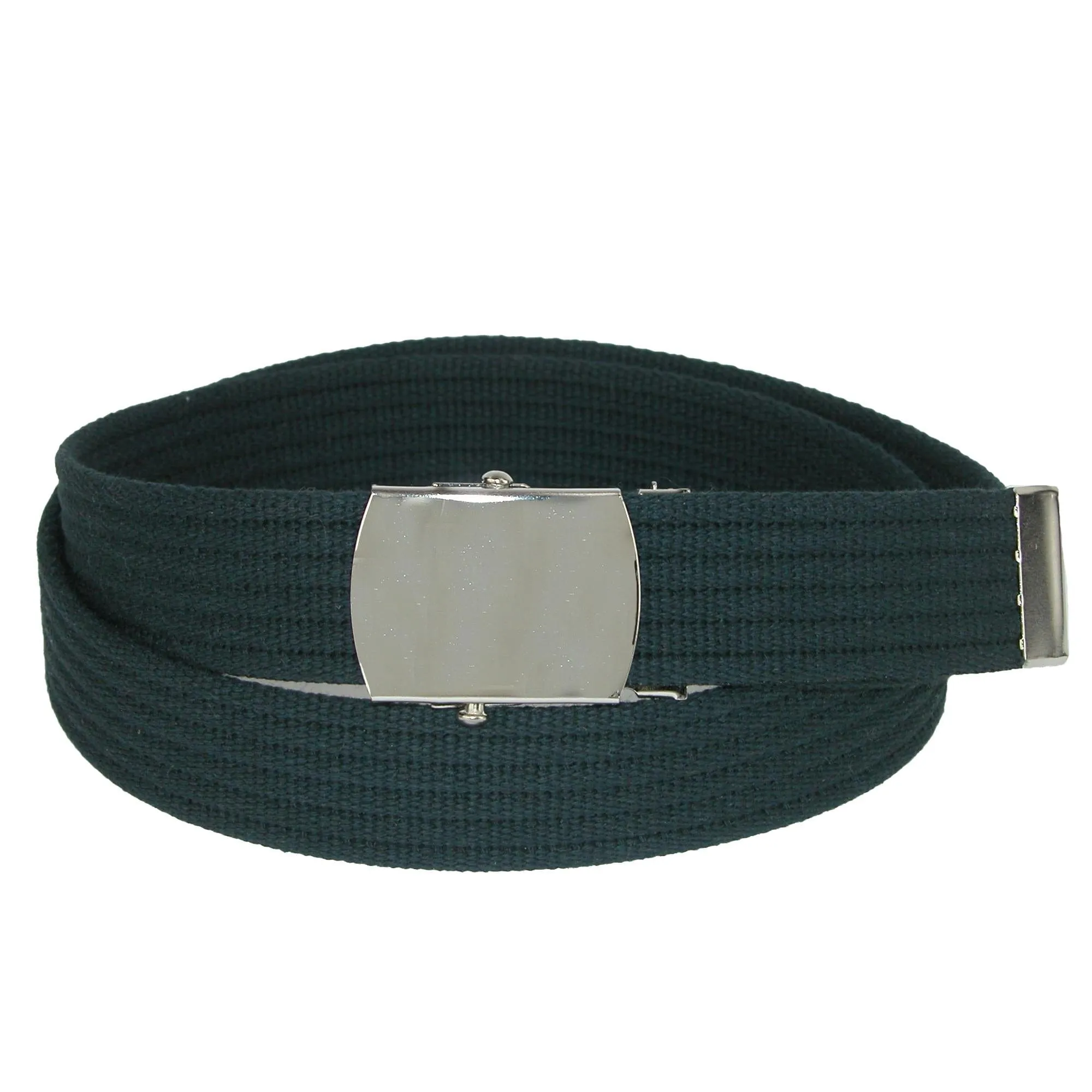 CTM® Big & Tall Ribbed Fabric Belt with Nickel Buckle