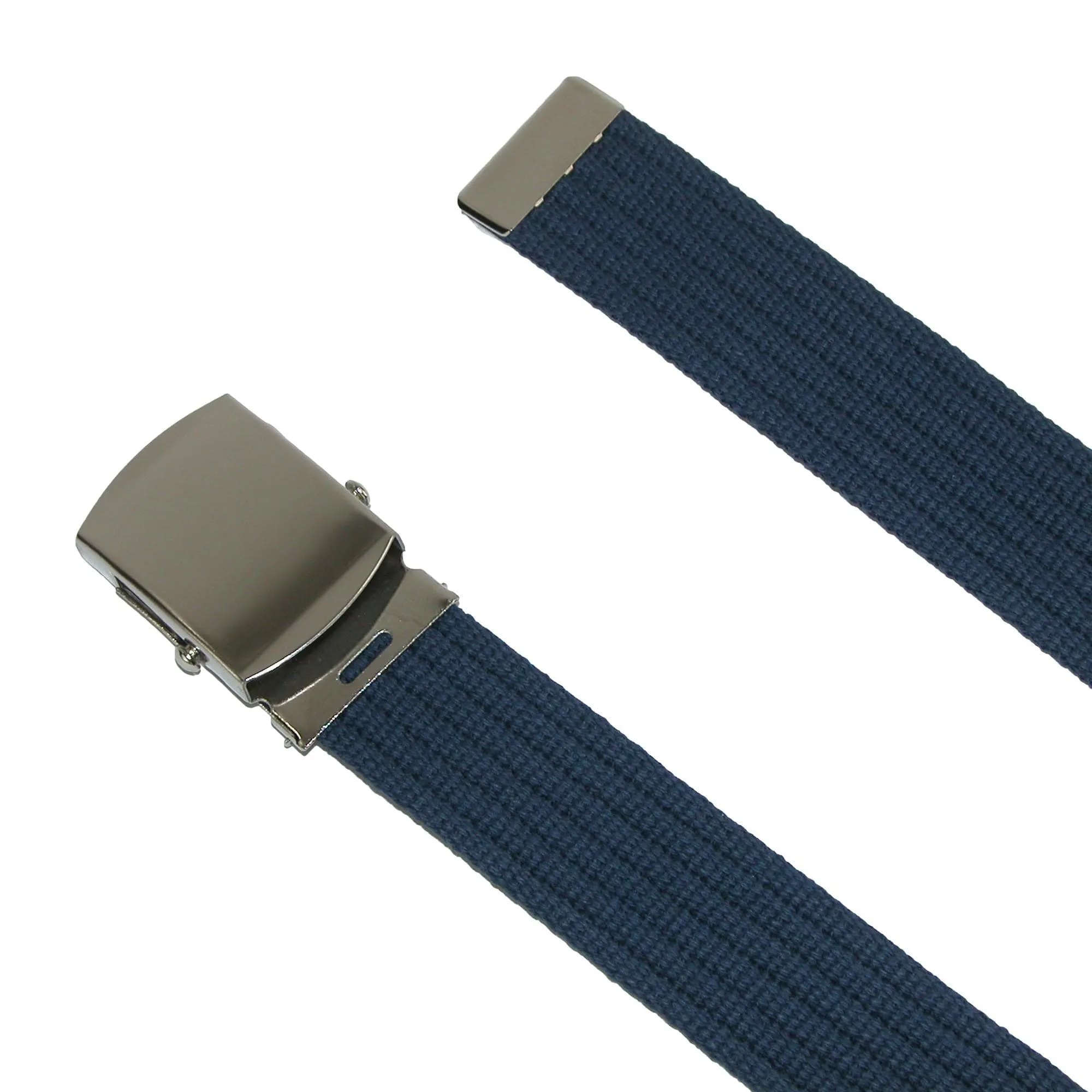 CTM® Big & Tall Ribbed Fabric Belt with Nickel Buckle