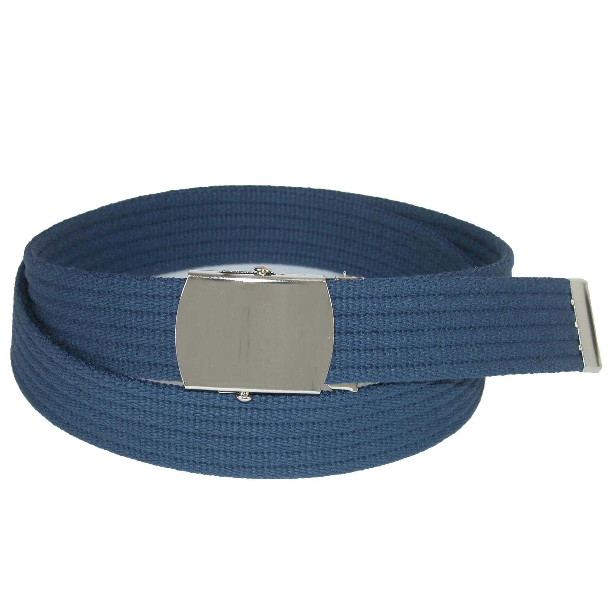 CTM® Big & Tall Ribbed Fabric Belt with Nickel Buckle