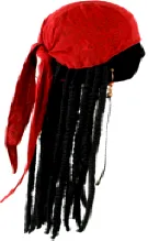 Disney Jack Sparrow  Pirate Scarf w/Dreadlocks