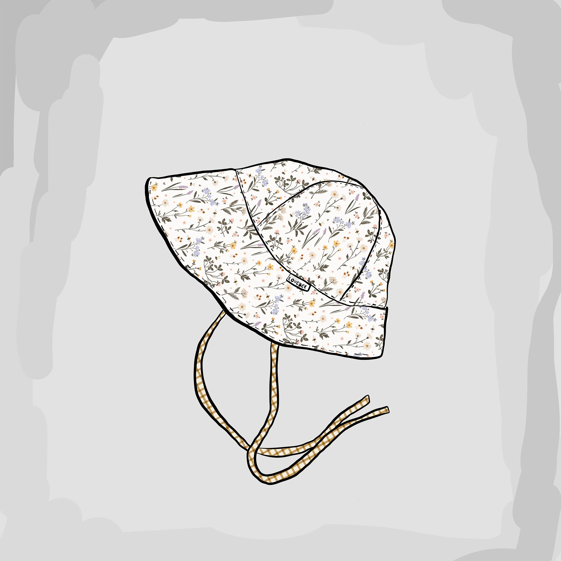 Ditsy Meadow Brimmed Sun Hat