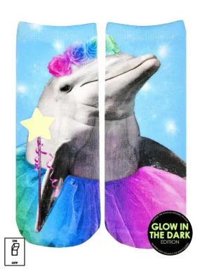 Dolphin Glow Ankle Socks