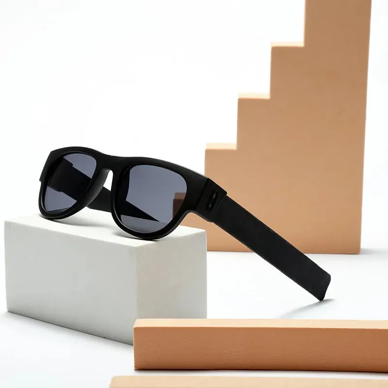 Driving Small Eyewear Ring Hand Frame Shape Folding Oval Sunglasses