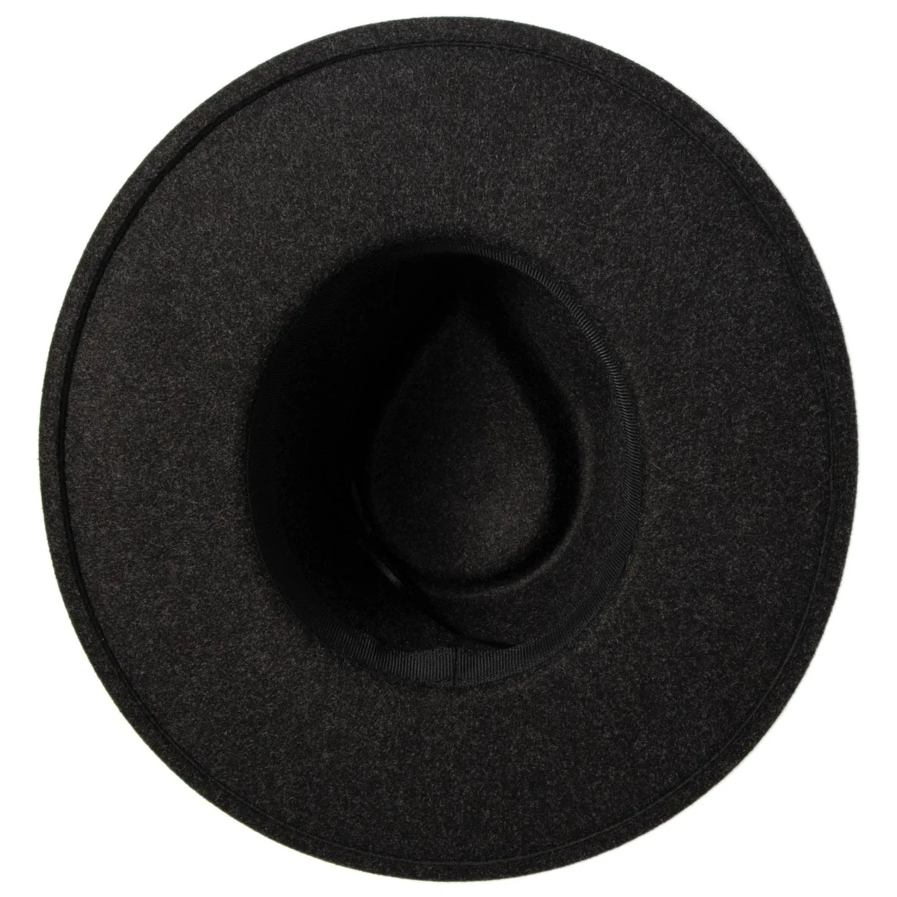 Faux Felt Fedora in Charcoal