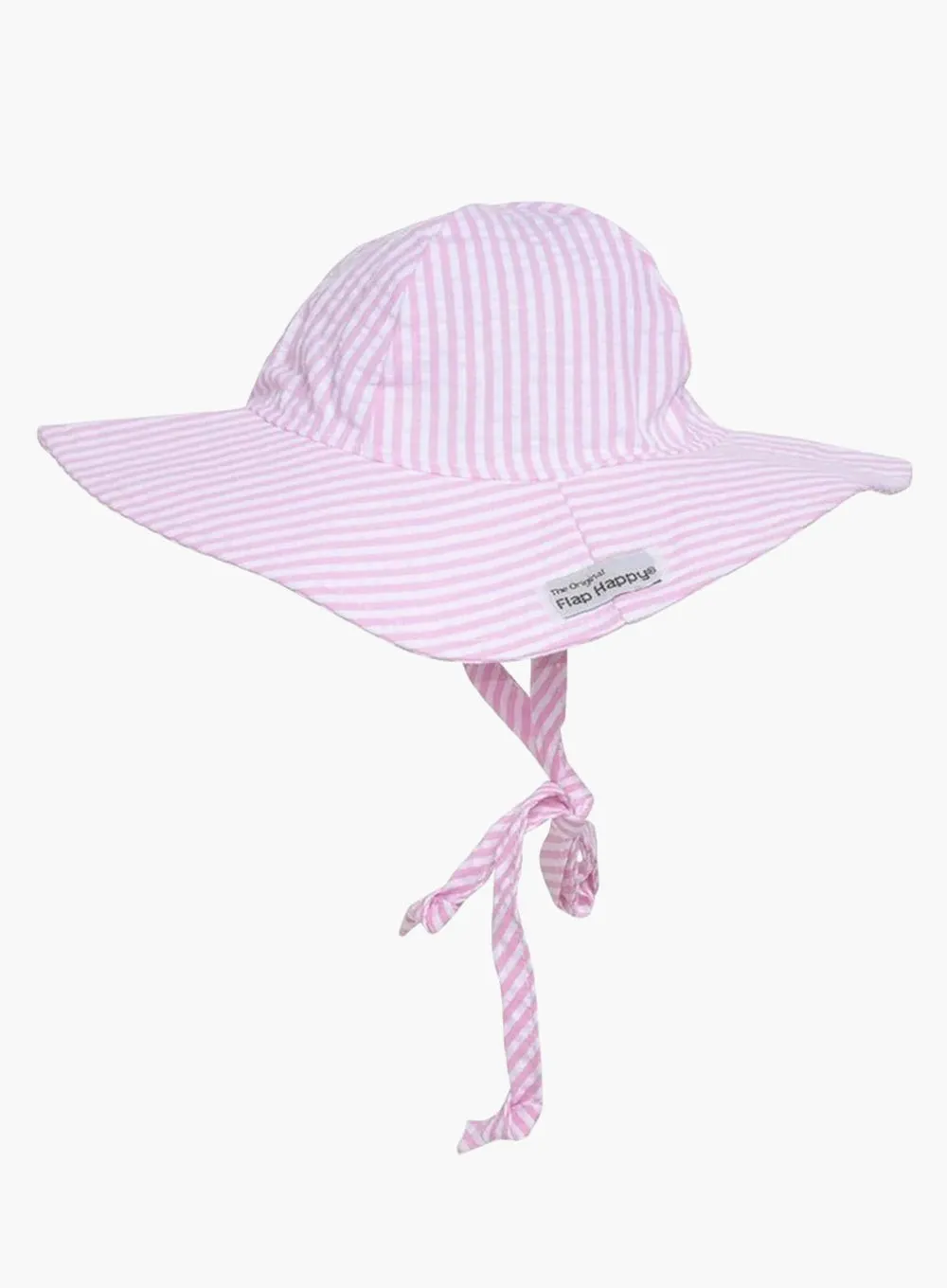 Flap Happy Floppy Hat in Pink Stripe