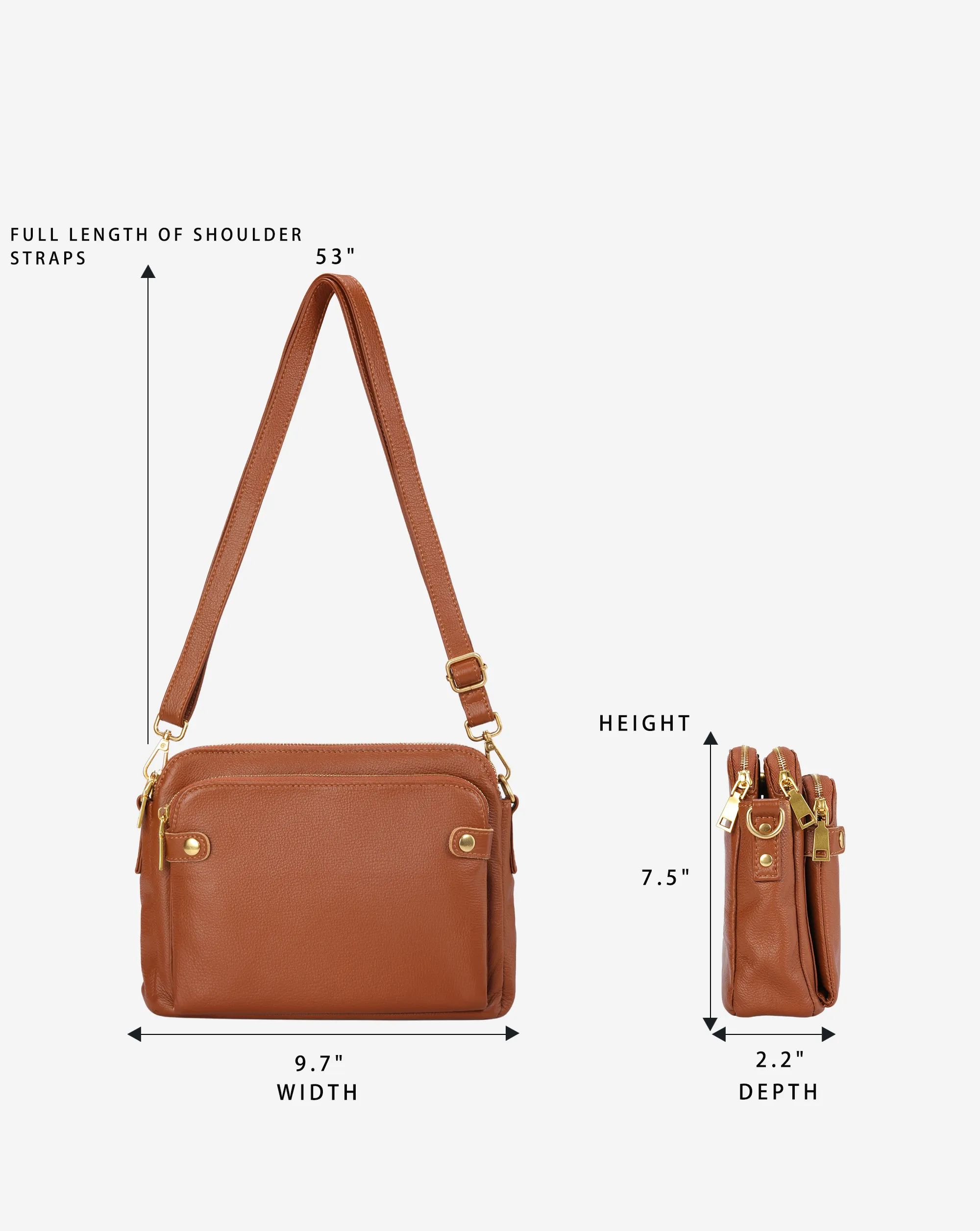 Flora™ | Crossbody Luxury Leather Shoulder Bag 2.1L