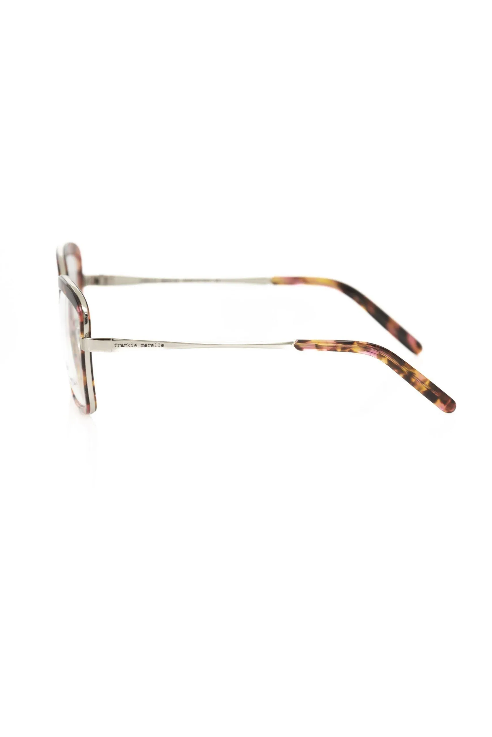 Frankie Morello Chic Red Havana Pattern Square Eyeglasses