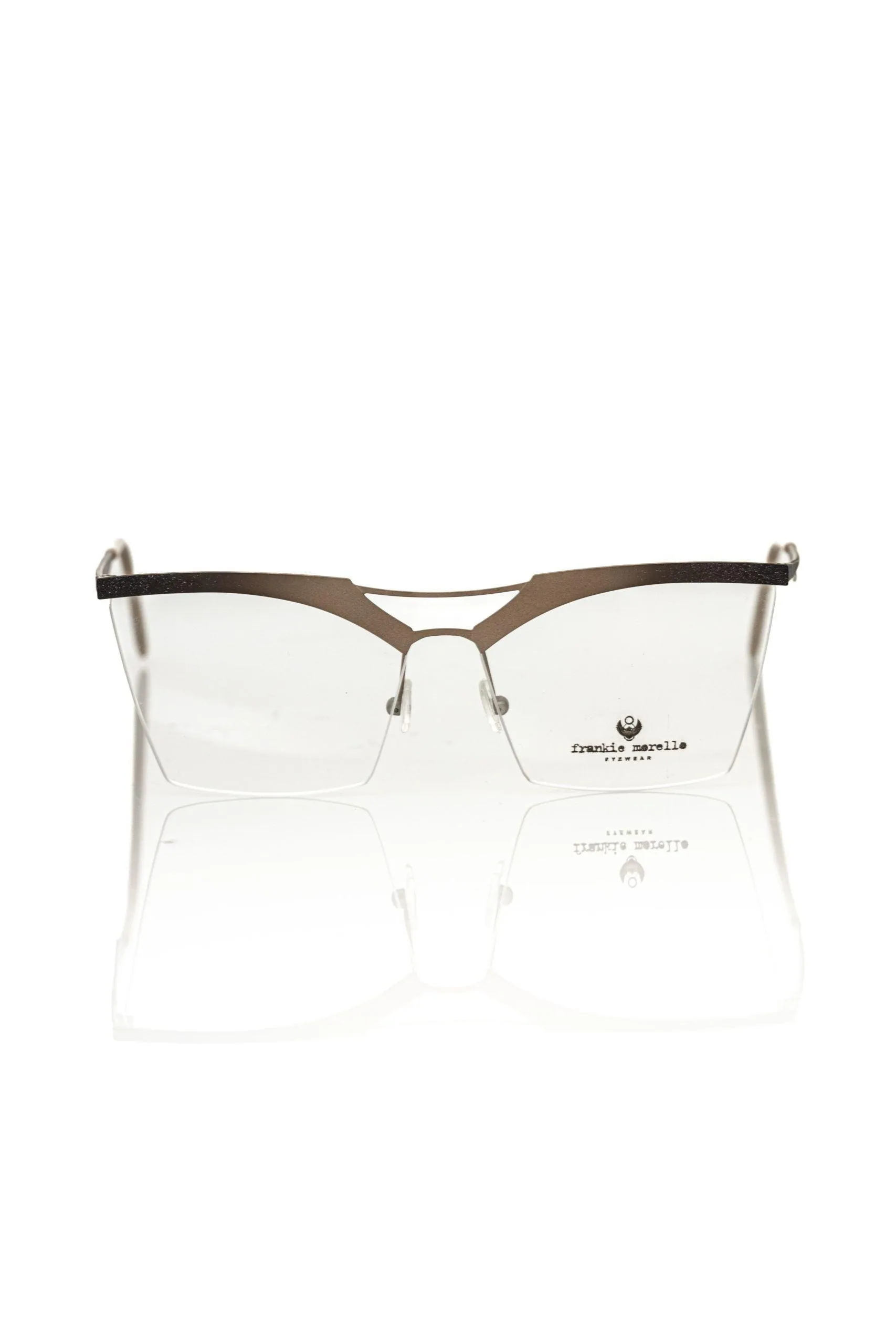 Frankie Morello Gold Glitter Clubmaster Eyeglasses