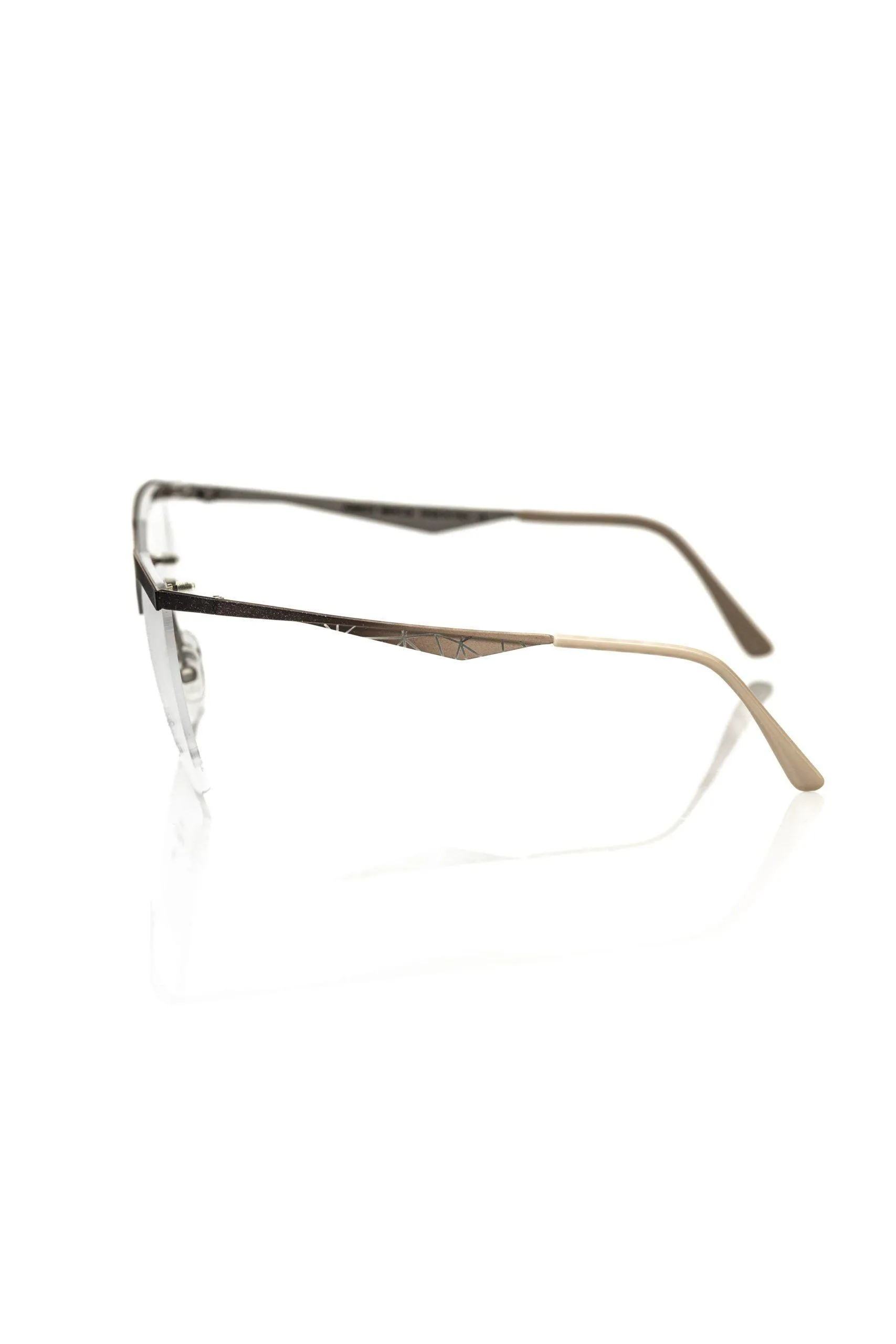 Frankie Morello Gold Glitter Clubmaster Eyeglasses