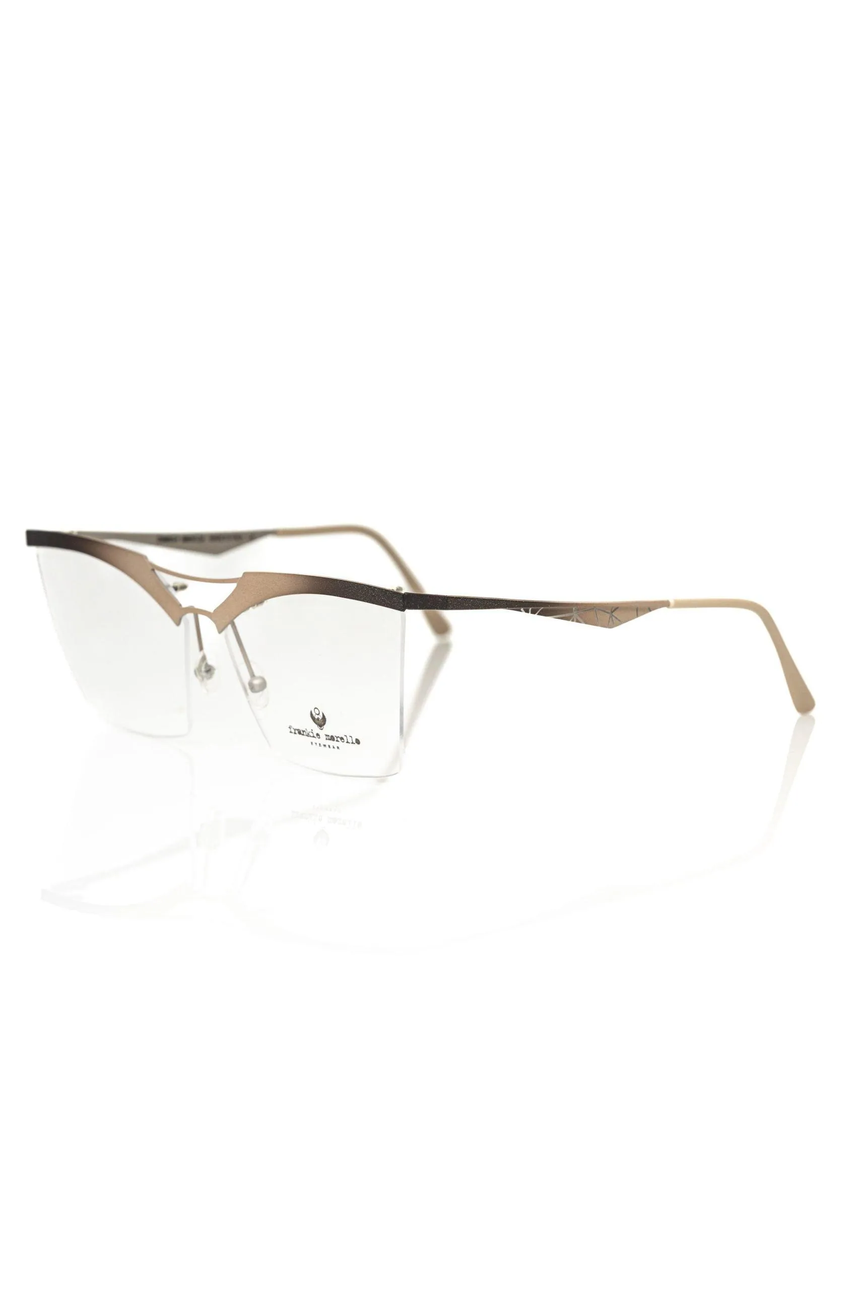 Frankie Morello Gold Glitter Clubmaster Eyeglasses