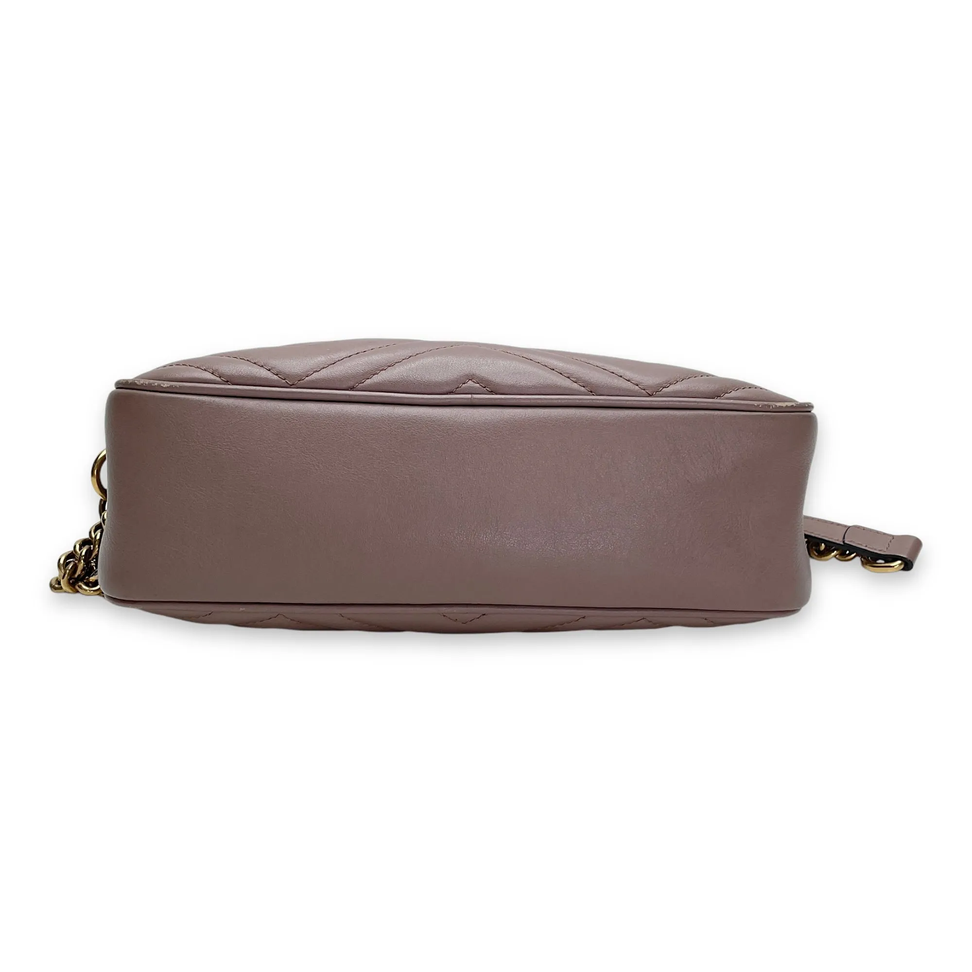 GG Marmont Small Crossbody bag in Calfskin, Gold Hardware