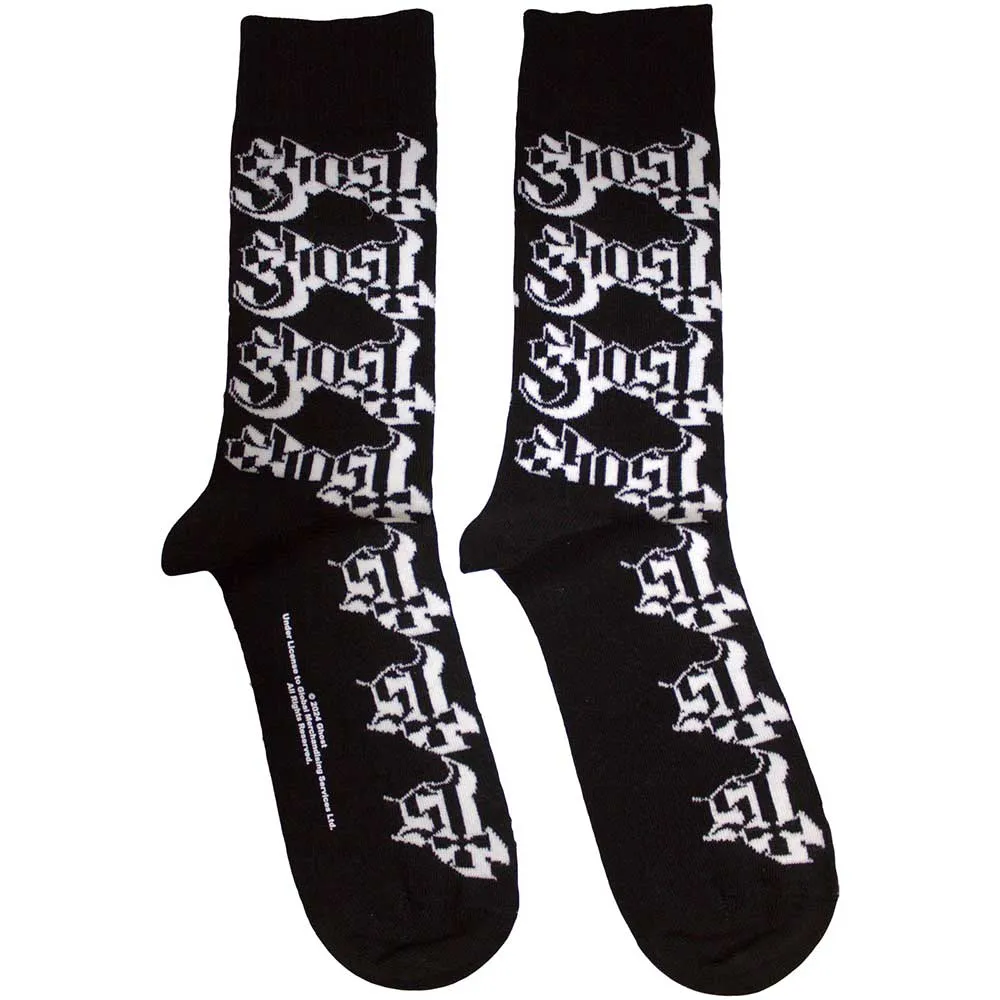 Ghost Unisex Ankle Socks: Logo Pattern (UK Size 7 - 11)