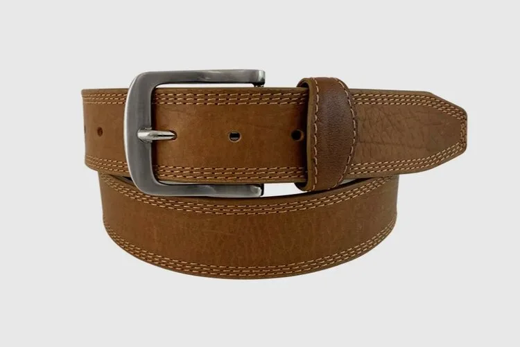 Great American Bison 7178500 Honey 1 1/2" Bison Leather Belt