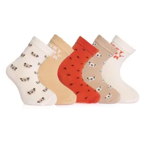 HelloBaby Pack of 5 Socks - Beige