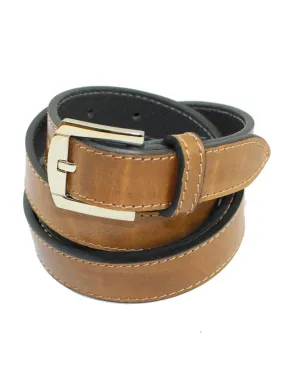 Kiton Belt Cognac Brown Narrow Leather Men Belt 105 / 42 FINAL SALE