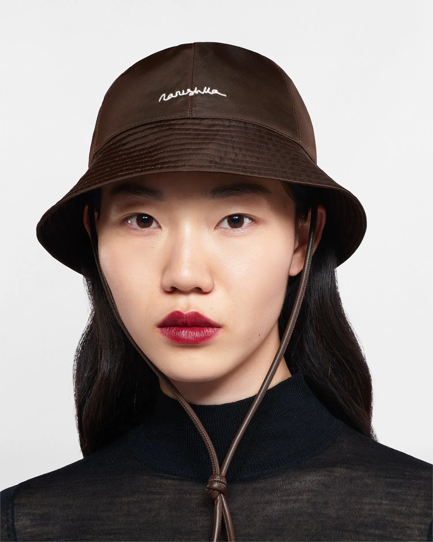 Laurie - Sale Econyl™ Bucket Hat - Brown Econyl