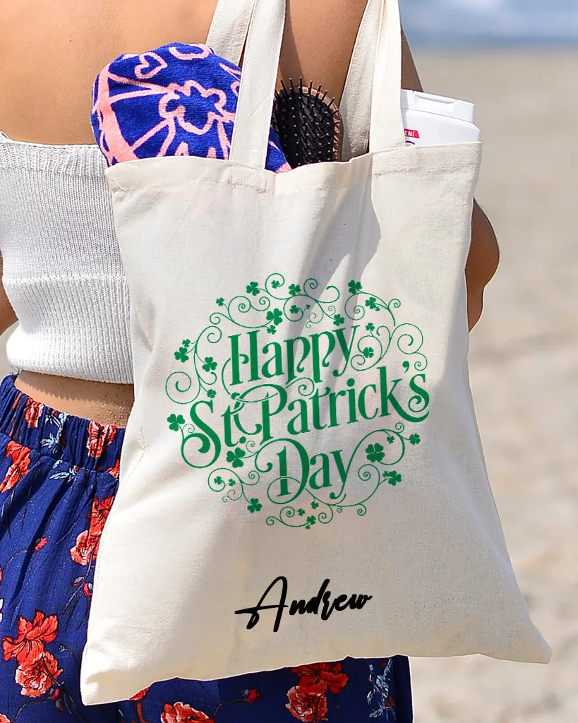 Leaf Globe Happy St Patrick's Day - St Patrick's Tote Bag