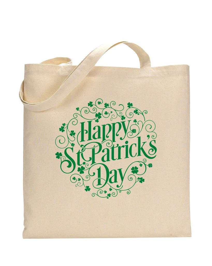 Leaf Globe Happy St Patrick's Day - St Patrick's Tote Bag