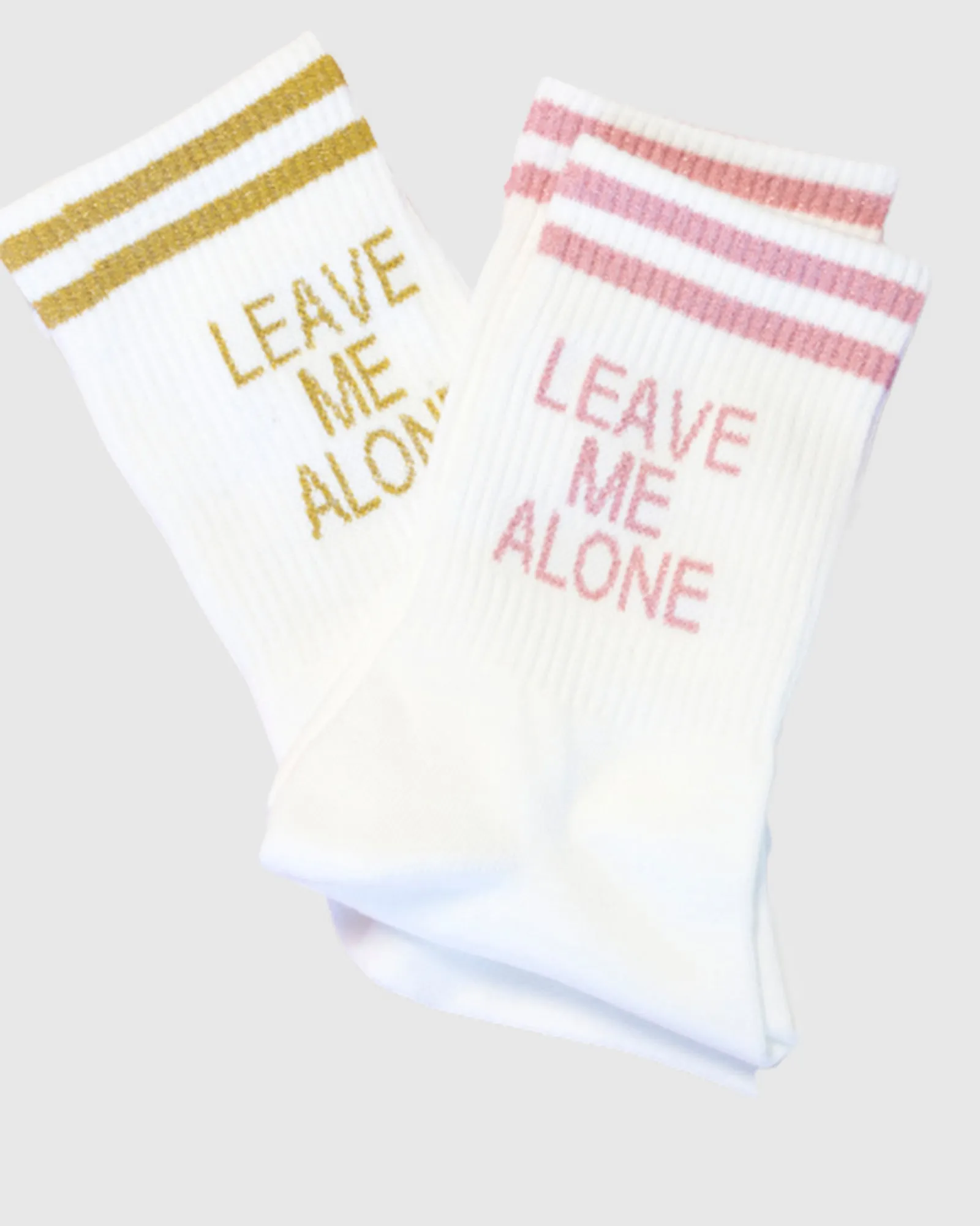 Leave Me Alone Sock - Gold