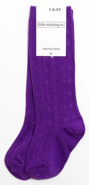 Little Stocking Co Knee High Socks - Grape