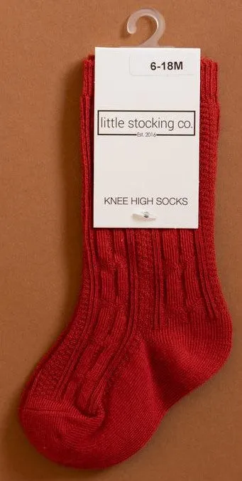 Little Stocking Co Knee High Socks - Spice Red