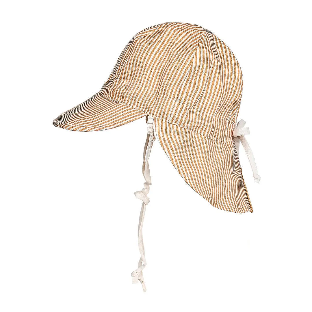 'Lounger' Flap Sun Hat - Frankie/Flax